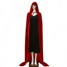 1pc Little Red Riding Hood Cape, Halloween Party Cosplay Cloak, Suitable For Performances And Various Festivals