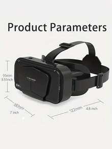 1 件沉浸式 3D 虚拟现实耳机 VR 眼镜，适用于手机的 VR 游戏眼镜，让您拥有前所未有的体验！（部分零件随机发送） - 黑色 - 查看 4