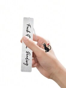 Stainless Steel Black Cat Bookmark With Chain: Adorable For Cat Lovers And Bookworms Christmas Gifts Gift Thanksgiving Y2K Gifts For Women - Multicolor - View 6