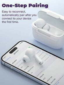 圣诞装饰真无线耳塞超长播放带充电盒 IPX5 防水入耳式耳塞带麦克风适用于智能手机运动节日礼物 - 彩色 - 查看 6