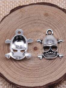 15 cái/túi 20x18mm Mặt dây chuyền hình đầu lâu dùng để làm đồ trang sức DIY Phụ kiện làm đồ trang sức DIY Làm vòng cổ DIY Làm móc khóa Thủ công mỹ nghệ - bộ xương - Xem 2