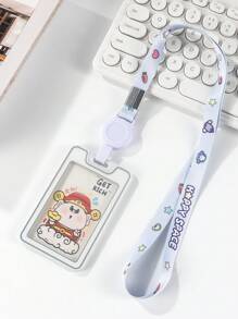 Dual-Sed Transparent Expandable Retractable With Zipper Case Suitable For Work Card Bank Card Bus Card Employee Name Badge Christmas Gift Thanksgiving Card Holder Wallet Business Card Holder Credit Card Holder Teacher Lanyard With Id Holder Card Holder Women For Women For Men Card Wallet - White - View 11