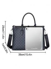 saroxi 男士休闲时尚大容量双手柄轻便购物袋，柔软便携，适合户外购物、旅行、露营，适合男士、青年和学生，完美的礼物选择圣诞节冬季圣诞礼物袋手提包男士手提包礼物笔记本电脑时尚休闲感恩节秋季钱包假日收纳袋电脑运动包黑色包徒步旅行多功能礼物手拿包度假礼物胸包男士情人节礼物 - 黑色 - 查看 6