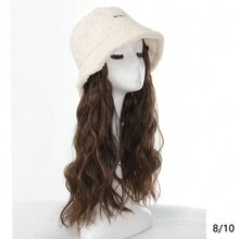 Tóc giả mũ lông cừu Trojan Roll màu trắng với 14 inch sợi tổng hợp cho tóc giả tổng hợp tự nhiên mềm mại của phụ nữ thích hợp để đội hàng ngày - Nhiều màu - Xem 14
