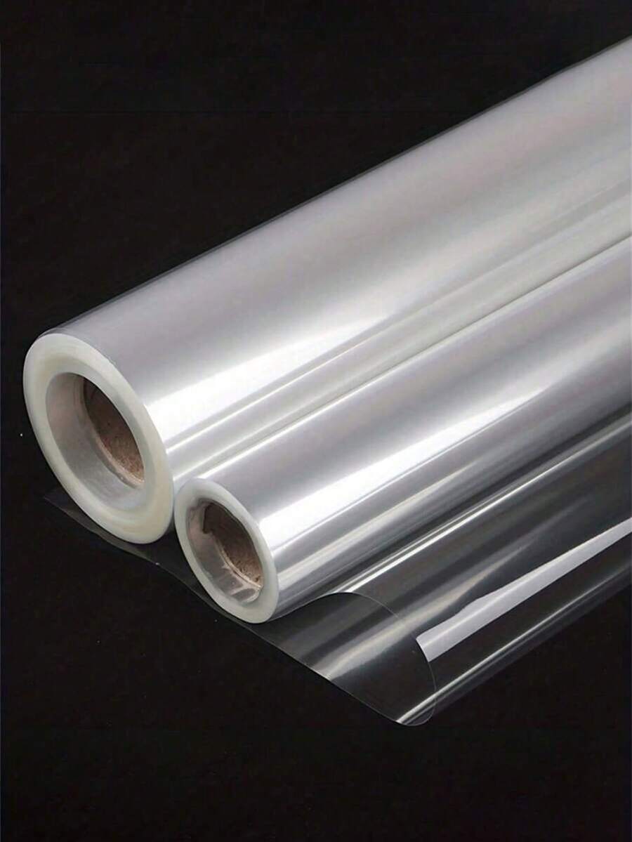 1 卷，透明包装纸，玻璃纸包装适用于情人节、婚礼等节日礼品篮糖果包装工艺花束包装、包装纸、薄纸、花束用品、礼品包装纸、鲜花包装纸、礼品包装、婚礼包装圣诞装饰圣诞礼品包装纸 - 白色 - 查看 1