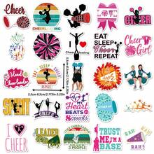 50 件啦啦队贴纸乙烯基防水贴纸装饰贴纸适用于水瓶、电脑、笔记本、行李箱、手机、笔记本电脑自行车滑板 - 多色 - 查看 6