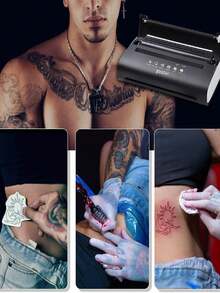 Ato Tattoo Transfer Stencil Printer Machine+50pcs Hectograph Transfer Paper Tattoo Stencil - Black - View 7