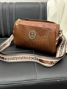 时尚百搭复古便携女士单肩包 - 棕色 - 查看 2