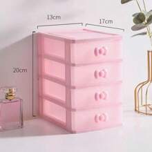 1pc Pink Jewelry Storage Box, Multi-Layer Makeup Organizer, Multi-Color/Multi-Tier Valentine Day Sun Travel Cool Back To School
