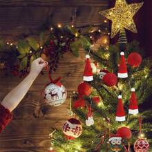 10/20 chiếc Giá đựng dao kéo Giáng sinh, Mũ ông già Noel Giáng sinh Giá đựng đồ bạc Túi đựng dao kéo mini cho bàn ăn Giáng sinh Đồ trang trí đồ ăn bỏ túi Đồ dùng phẳng cho dao Nĩa Thìa, Mũ trang trí rượu vang đỏ, Quà tặng Giáng sinh tốt nhất Trang trí phòng sinh nhật Đồ trang trí Giáng sinh Mùa đông - Đỏ và trắng - Xem 12