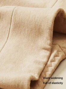 1 件秋冬天鹅绒保暖内衬紧身裤，高腰瘦身健身裤，户外运动保暖服 - 彩色 - 查看 5