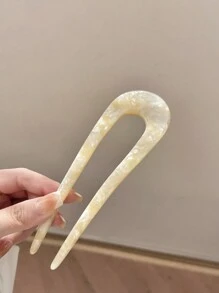 1pcElegant Vintage U-Shaped Hairpin: Acetate Material, Suitable For 14+ Years, Perfect For Valentine's Day Hair Combs Combs For Hair Side Comb