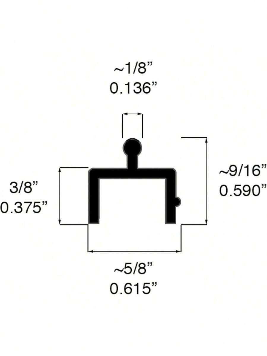 Door Replacement Track 72" White Vinyl Bottom Track, Screen Door Rail