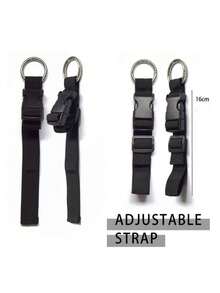 1 件防盗行李带，带多功能支架、手提包支架，用于携带衣服瓶袋、连接行李、解放双手、适合户外活动和旅行、男女通用 - 黑色 - 查看 3