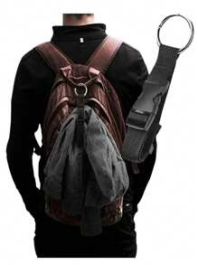 1 件防盗行李带，带多功能支架、手提包支架，用于携带衣服瓶袋、连接行李、解放双手、适合户外活动和旅行、男女通用 - 黑色 - 查看 1