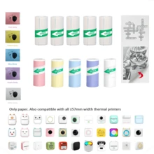 57x25mm Mini Printer Paper Refill Roll Thermal Paper Printable Sticker Paper For Pocket Wireless Printer For Study Notes Work Photos - Multicolor - View 11