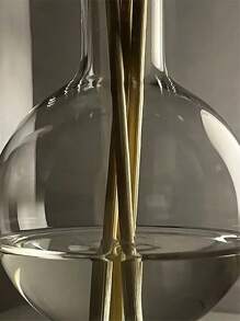 1pc 130ml Transparent Glass Diffuser Bottle With Rattan Sticks, Fragrance Oil Bottle For Home Use, Unscented Aroma Bottle, Simple Decorative Glass Vase, Glass Vase Fragrance Reed Sticks Home Decor Interior Design Tranquility Life Aesthetics Aromatherapy Art Decor Natural Element Relaxing Time Life Style Home Life Handicraft Mental Peace Good Times Creative Home Decorative Art Life Inspiration Mental Space Gifts Birthday Graduation