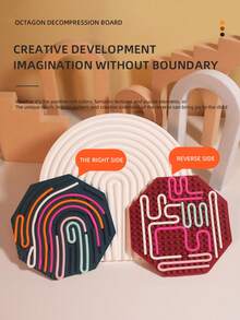 1 个感官板，1 个硅胶坐立不安玩具，用于镇静、缓解压力、多动症、焦虑，袋子包含 11 条绳子，适合作为派对礼物、圣诞节/感恩节礼物 - 彩色 - 查看 11