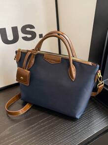 全新休闲女士尼龙手提包和单肩包，纯色饺子形斜挎包