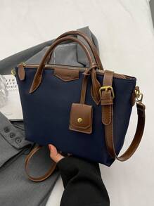 全新休闲女士尼龙手提包和单肩包，纯色饺子形斜挎包