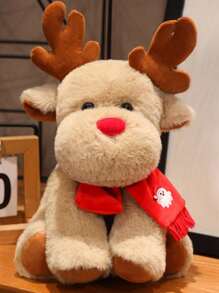 圣诞老人与驯鹿毛绒玩偶公仔 送给朋友的圣诞礼物 - 彩色 - 查看 11