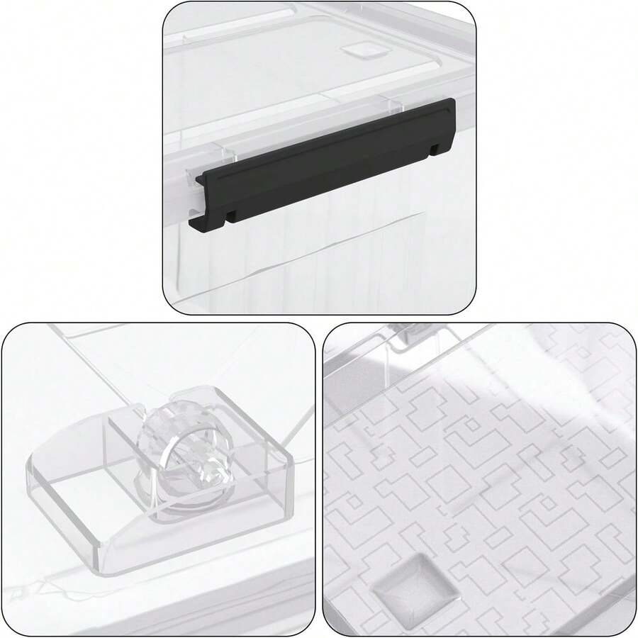 70 Quart Large Storage Boxes With Wheels, Clear Plastic Storage Bins