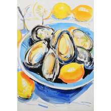 1 szt. Vintage Food Poster Eggs Bacon Spaghetti Pancakes Seafood Cheese Canvas Painting Wall Art Picture Kitchen Restaurant Home Decor No Frame