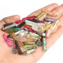 Natural Quartz Crystal Stick Spikes Points Beads 2-8cm Loose Raw Top Drilled Gemstone Beads For Jewelry Making DIY Accessories 10pcs
