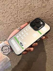 Letter Airplane Ticket & QR Code TPU Soft Phone Case - Multicolor - View 3