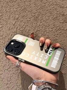 Letter Airplane Ticket & QR Code TPU Soft Phone Case - Multicolor - View 2