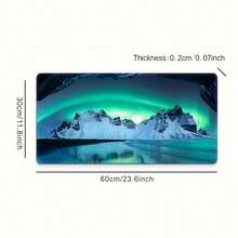 1 件风景冰山和绿色极光鼠标垫游戏鼠标垫多尺寸键盘桌垫橡胶防滑办公鼠标垫办公桌配件键盘桌垫适用于学校办公室礼物送给朋友和家人 - 多色 - 查看 3