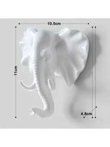 1 件，金色鹿头收纳架 - 多功能壁架，带钥匙架和创意衣架，适用于家居装饰 - 金色 - 查看 26