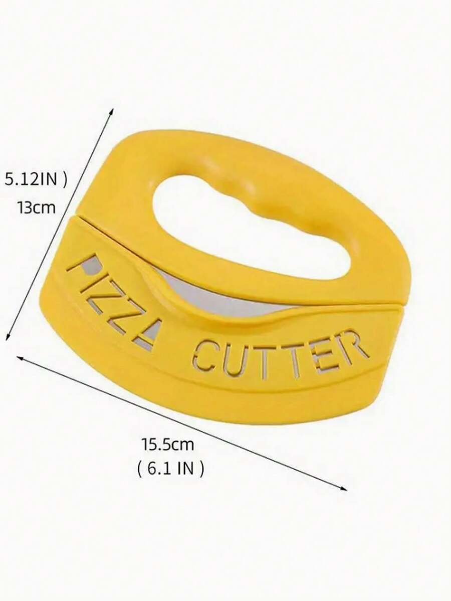 1pc Extra Sharp Stainless Steel Pizza Cutter With Swing Arm, Cover And