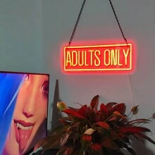 لافتة نيون للرجال فقط للحائط، لافتة إضاءة نيون LED للبالغين فقط، رمزية جنسية للبار والمنزل الذكوري، لافتة حائط نيون للنساء، ديكور لافتات الاستوديو، لوحة إضاءة نيون للعرض المباشر، لافتات نيون لديكور غرفة النوم، ديكور الحفلات - أحمر - مشاهدة 3