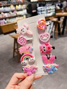 10入組可愛小的鴨子髮夾