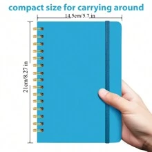 Sổ tay xoắn ốc - 5,7"X 8,27", 160 trang có dòng kẻ - Nhật ký du lịch A5 dành cho học sinh nữ, Hộp đựng bút & bút, Bìa cứng, Dùng để viết, Quà tặng - Một cỡ - Xem 2