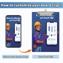 1个定制个性化教师姓名文件夹板，可定制文字图案剪贴板，教师剪贴板，创意彩色教学礼品，亚克力剪贴板，专为教育工作者定制，教师感恩礼品，适合教师节和毕业季礼物，多种颜色可选，个性化礼品，节日装饰品 - 米色 - 查看 3