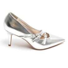 Fashionable, Versatile, Elegant And Minimalist Pointed Toe High Heels - Silver - View 2