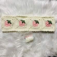 onEternal Handmade Crochet Strawberry Steering Wheel Cover And Seat Belt Cover Car Decor Set Interior Decoration - 均碼 - 查看 6