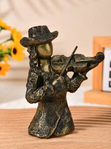 1 bức tượng nghệ sĩ biểu diễn nhạc cụ thú vị, thích hợp để trang trí nhà cửa, trang trí phòng ngủ, văn phòng và học sinh, món quà Giáng sinh tuyệt vời nhất, mùa thu - Nhiều màu - Xem 10