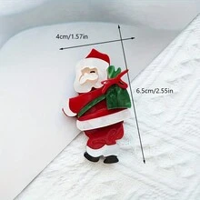 1 件复古风格亚克力圣诞老人胸针，适合圣诞节假期、节日派对配饰、无电镀、圣诞节和休闲装扮，适合日常和特殊场合 - 彩色 - 查看 11