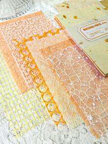 20sheets/Pack Vintage Hollow Out Lace Textured Material Paper Junk Journal Planner Scrapbooking Retro Decorative DIY Craft Background Paper - BQ1043-warm - View 6
