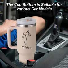 1 件定制生日花朵与名字 40 盎司不锈钢保温杯，带手柄和吸管 - 可让饮料保持数小时的冷热，耐用、防滑、易于清洁 - 送给女性/男性的独特生日礼物 - 多色 - 查看 2