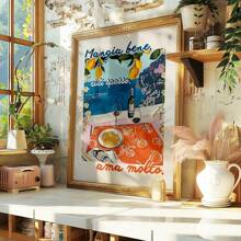 1 件复古意大利美食爱好者名言卷式海报印刷品、意大利面食和葡萄酒厨房墙壁艺术绘画、意大利阿马尔菲时尚家居装饰礼物、帆布墙壁海报、卧室客厅走廊装饰、墙壁海报墙壁艺术装饰壁画、家居装饰、海报艺术