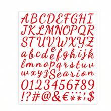 1 pieza Conjunto de letras y números de vinilo, pegatina de alfabeto cursivo autoadhesiva, calcomanía de letras y números DIY script para decorar despensa, oficina, buzón, cocina, letreros, ventana, puerta, hogar, gorra de graduación