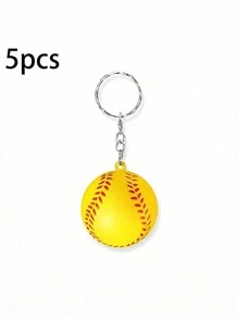 5 件/套运动球钥匙扣泡沫足球装饰吊坠派对小礼物 - 彩色 - 查看 9