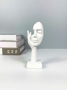 1 件树脂思想者面具 - 抽象个性化客厅装饰 | 男士房间装饰 | 咖啡桌和搁板装饰 | 斯多葛主义灵感 | 沉默是金的最佳礼物 - 彩色 - 查看 14