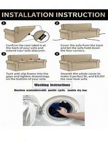 1件圣诞驯鹿印花弹力沙发套（含1个枕套），沙发保护套，圣诞驯鹿图案，适合客厅圣诞节假日家居装饰 - 聖誕鹿 - 查看 5