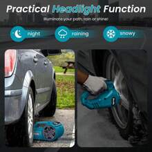 Seesii Electric Car Jack, 5 Ton Car Jack Kit, 12V Hydraulic Jack With Electric Impact Wrench And Tire Inflator Pump, Portable Car Jack Kit For SUV MPV Truck Change Tires Garage Repair - màu xanh lá - Xem 5