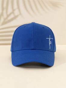 1 Piece Men Blessing Baseball Cap, Outdoor Casual Style All-Season Curved Brim Golf Hat, Hard-Top Fashionable Golf Hat, Adjustable Size, Suitable For Daily Matching, Holiday Gift